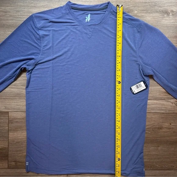Johnnie-O | Course PrepFormance Long Sleeve Crewneck in Shoreline Blue (Small) - Picture 7 of 13